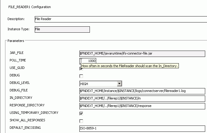 How to change Connect configuration parameters
